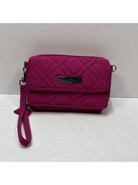 Vera Bradley All In One Wristlet Wallet Bright Fuchsia Quilted